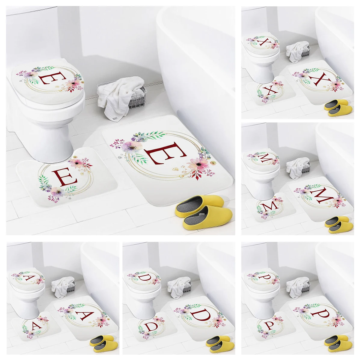 

3 шт., Противоскользящие коврики для ванной