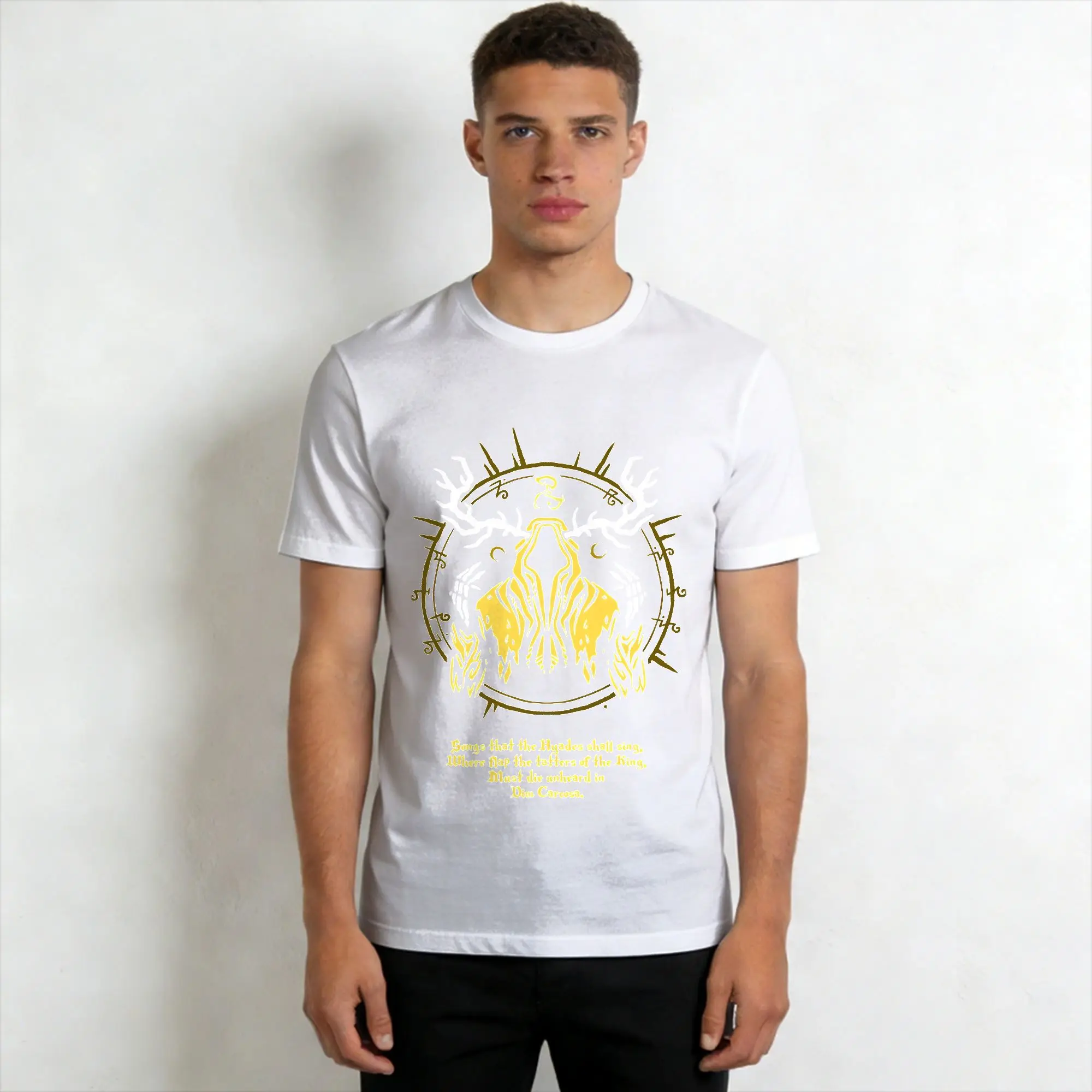 Vintage Hippie Print 100% Cotton Short Sleeve T-Shirt