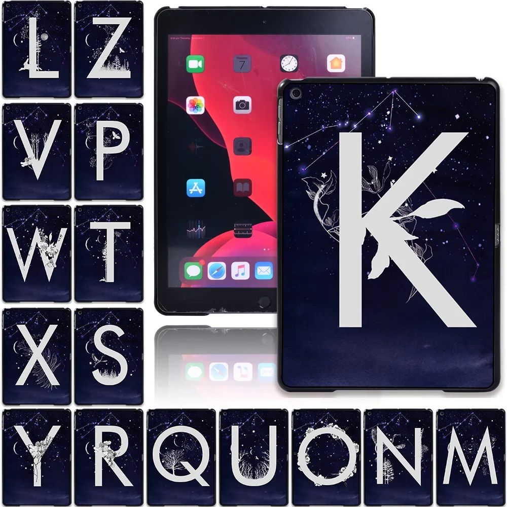 

Tablet Case for Apple IPad Mini 1/2/3/4/5 /iPad 2/4/3/iPad 5th/6th/7th/8th/9th Gen/Pro 11 Protective Shell Space Letter Series