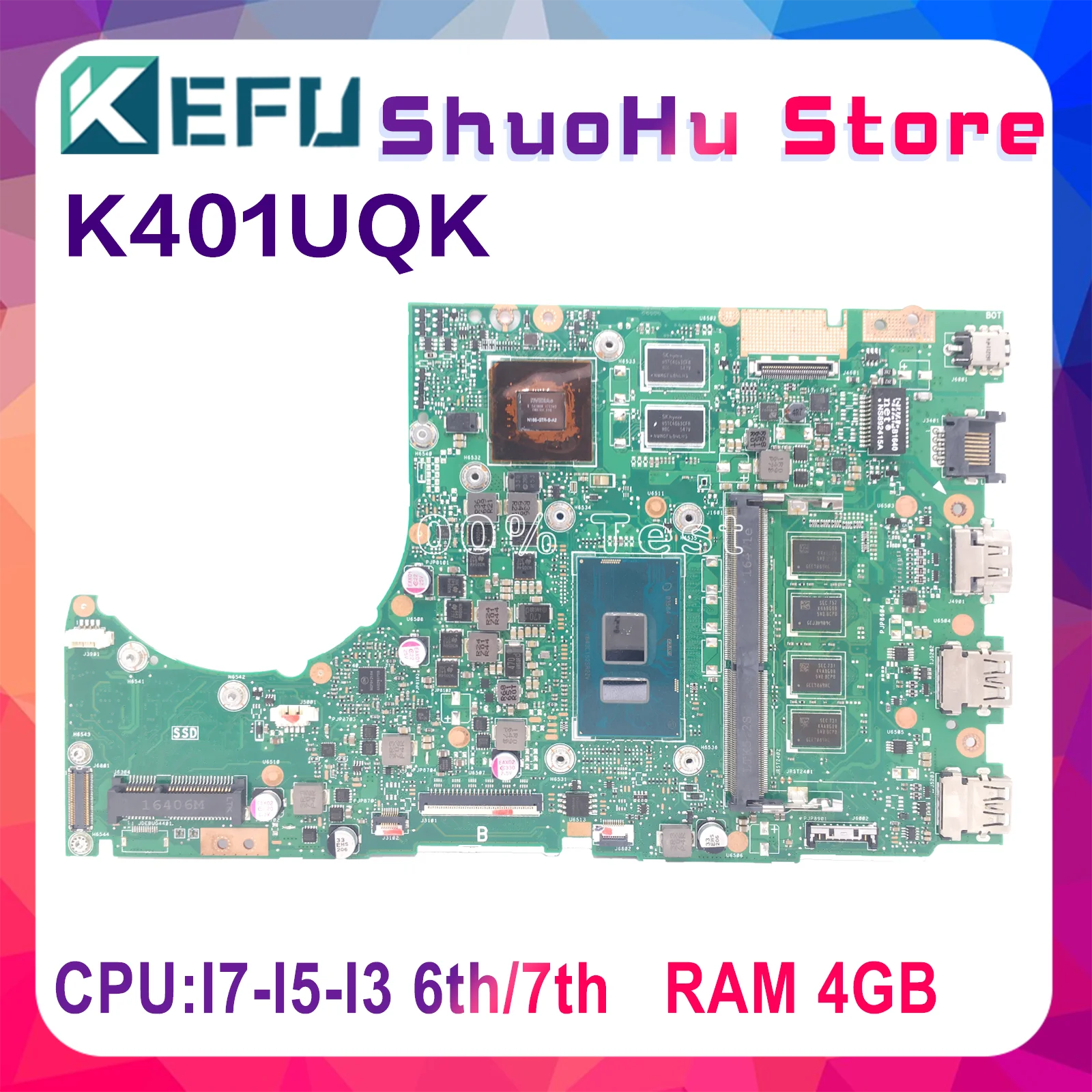 Материнская плата для ноутбука K401UB Материнская плата ASUS U4000 K401UQK K401U K401UQ