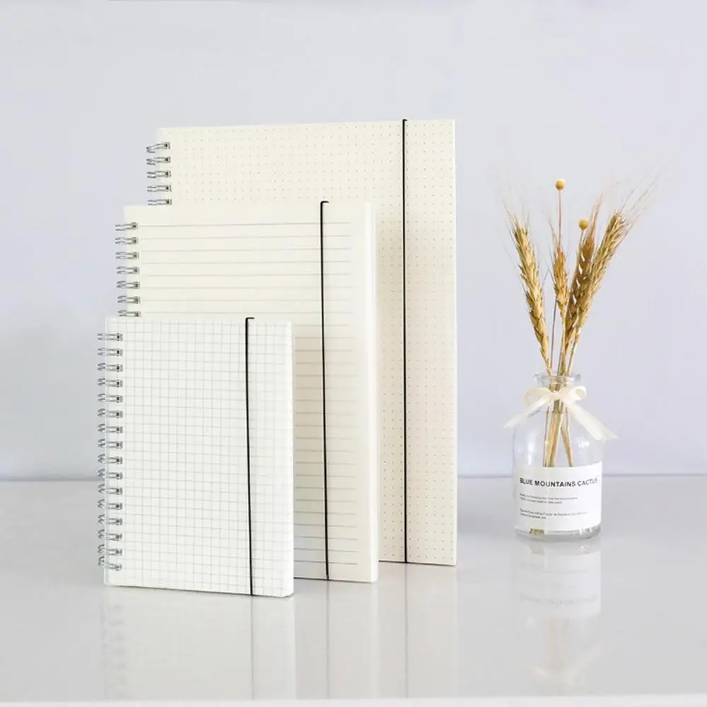 

A5/A6 Spiral Book Coil Notebook Grid Line Blank Paper Journal Agenda Sketchbook Notepad Daily Weekly Planner Diary Stationery