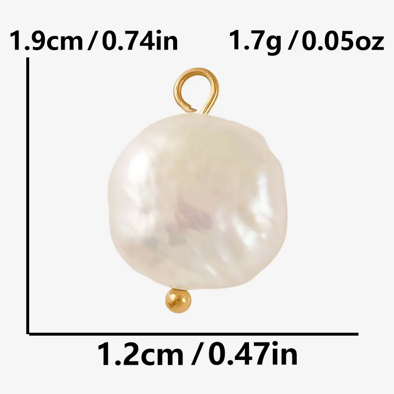 1pc Hohe Qualität Edelstahl Natürliche Süßwasser Perlen Anhänger Textur Unregelmäßige Falten Charme Diy Schmuck Machen Liefert – Detail 18