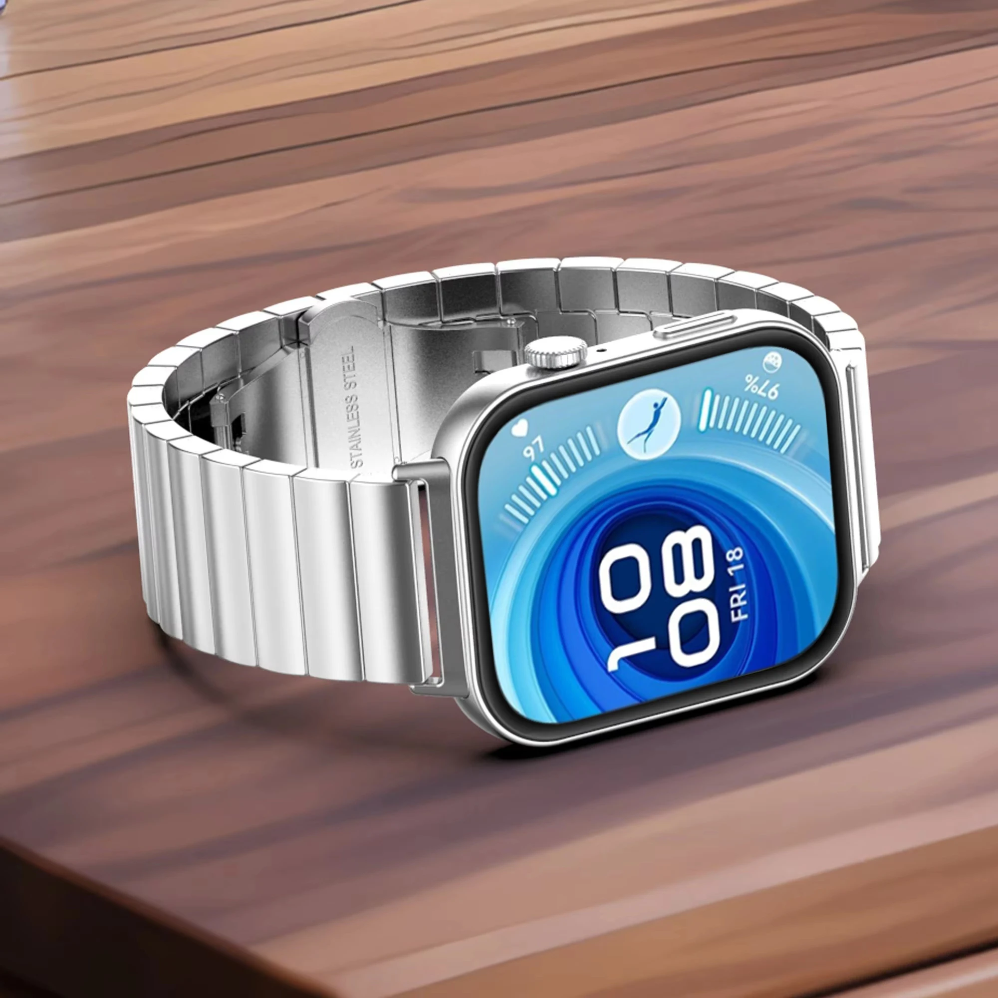 Premium Stainless Steel Wristband for Smartwatches - Elegant Metal Strap and Bracelet