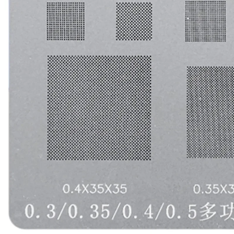 BGA stencil RELIFE multi-purpose BGA stencil for 0.3 0.35 0.4 0.5 parallel 45 degree hole universal solder BGA reballing stencil solder net