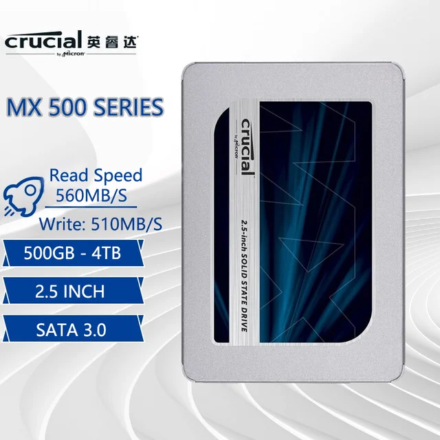 Crucial MX500 500GB 3D NAND SATA 2.5-inch 7mm Internal SSD