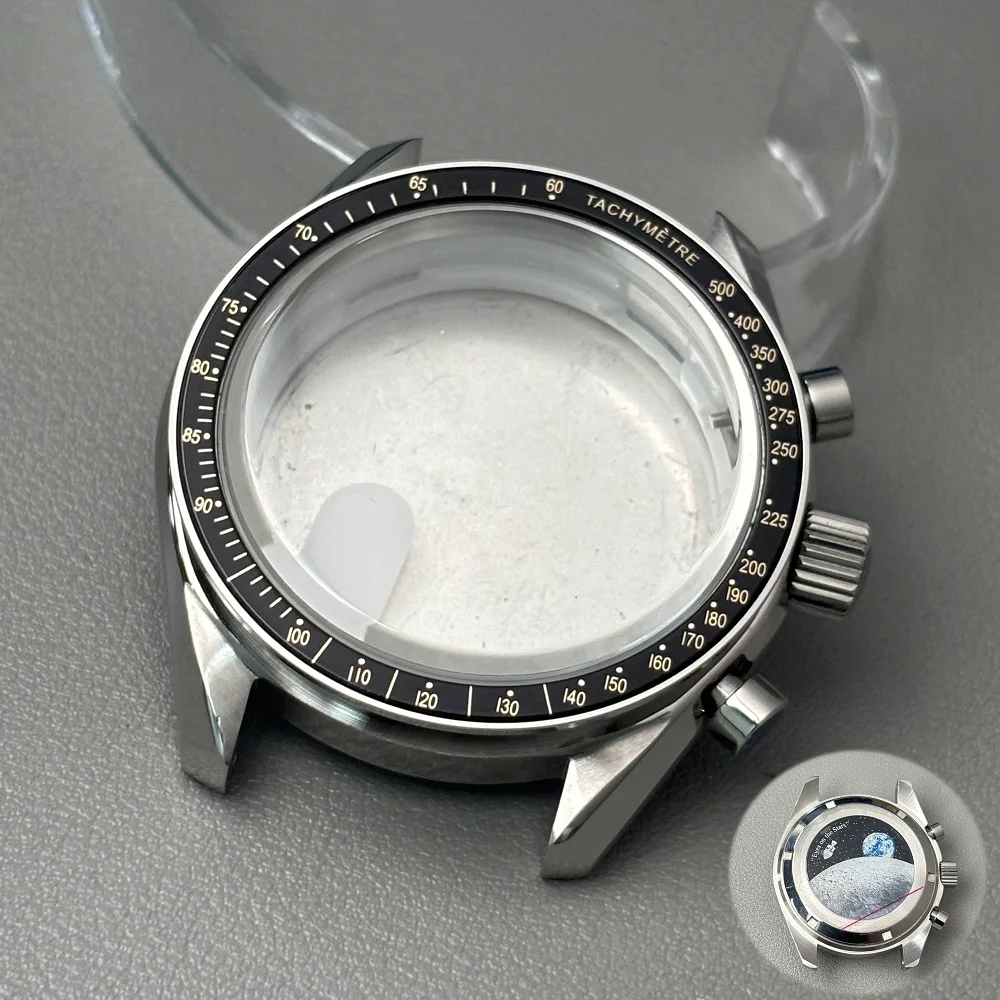 Moon Metal Chronograph Watch with Fashion Business Design and Sealed Back