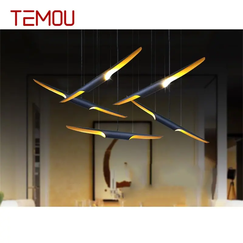 

TEMOU Postmodern Pendant Light Creative Simple LED Lamps Fixtures For Home Decorative Dining Room