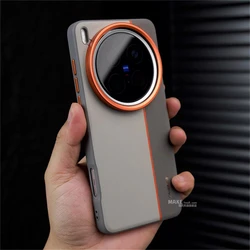 Luxury PU Leather Shockproof Silicone Back Cover - Simple Case with Protective Bumper for VIVO X200 Ultra (GRAY)