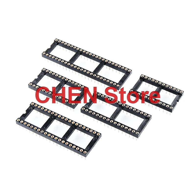 

10 шт., розетки с круглым отверстием DIP 6P 8P 14P 16P 18P 20P 24P 28P 40P