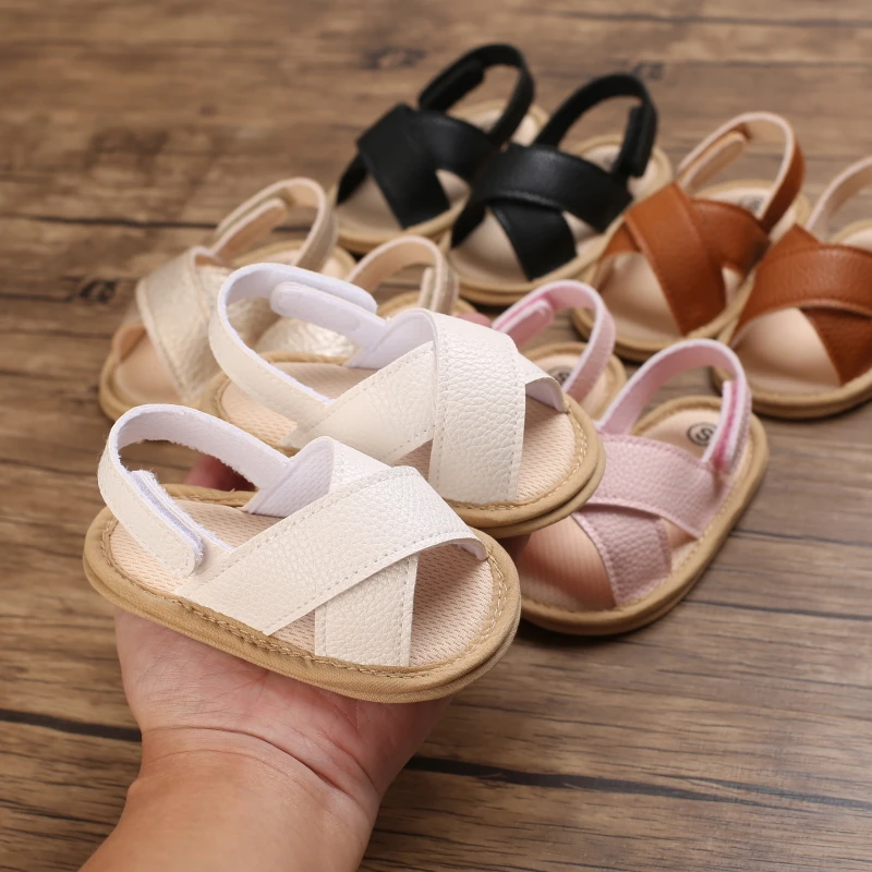 Prewalker New Summer Baby Cross Hollow Soft Soles Sandal 0-18 Month Toddler Flat Booker