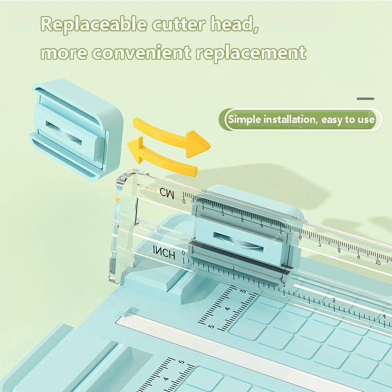 1PC 4 in 1 Two-Way Paper Cutter, Manual Office Paper Cutter, Send 4 Cutter Heads, Design for Schools, Offices and Homes - 4