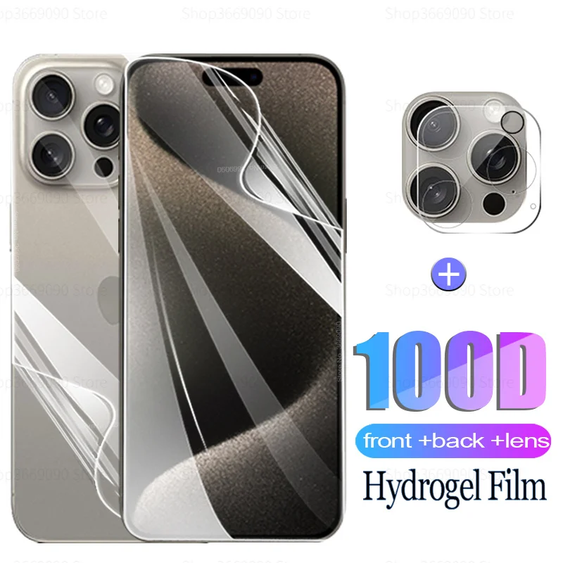 Front Back Hydrogel Film For Iphone 15 pro max Screen Protector