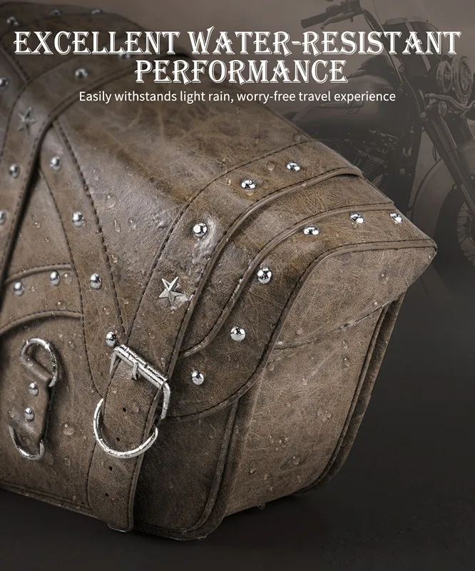 Vintage Leather Swingarm Bag Motorcycle for Harley Davidson Sport Glide-Waterproof Tool Storage Motorcycle Saddlebag