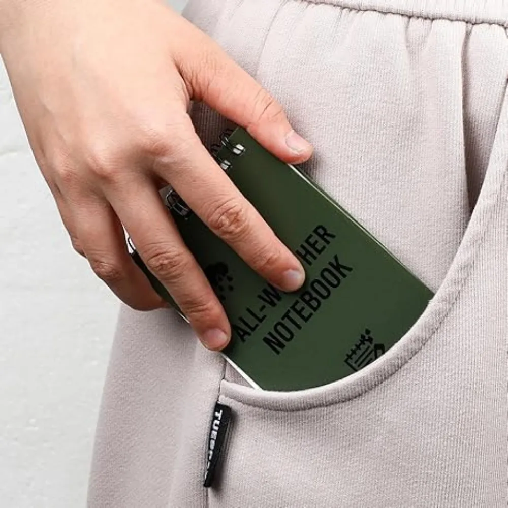 Waterproof Tactical All-Weather Pocket Notebook with Lined Pages