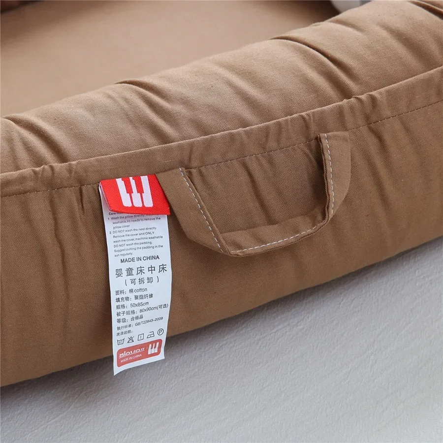 Cotton Baby Nest Bassinet Baby Cribs Cot Baby Bed Portable Bassinet Travel Bed Bassinet Bumper with Pillow Portable Crib Gifts - 2