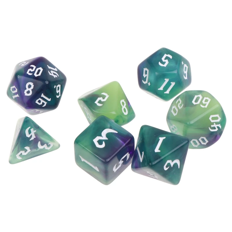 7 Pcs ũ DND ֻ Ʈ RPG ٸü ֻ RPG MTG ̺  ֻ б   GXMF