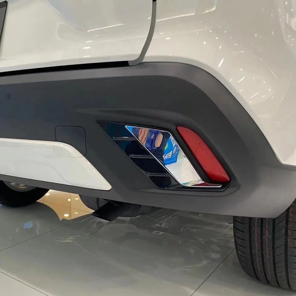 ABS Plastic Car Rear Fog Light Lamp Frame Cover Eyebrow Trim Exterior Accessories For Toyota Corolla Cross XG10 2022 2023 2024+