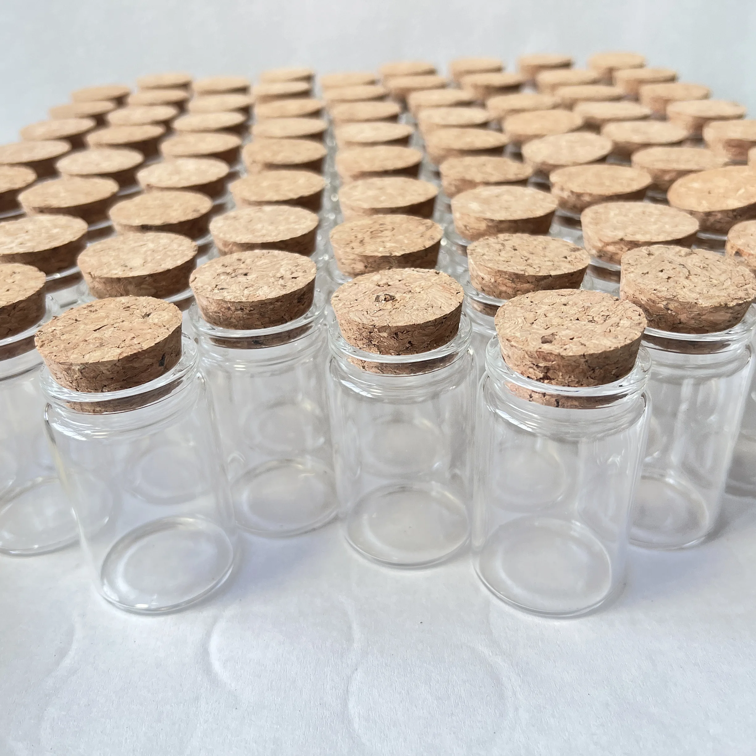 8/30 Pcs 40ml Glass Bottle Cork Stopper Tiny Glass Jars Transparent Empty Mini Containers DIY Wedding Favors Wishing Bottles 3