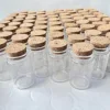 8/30 Pcs 40ml Glass Bottle Cork Stopper Tiny Glass Jars Transparent Empty Mini Containers DIY Wedding Favors Wishing Bottles 3