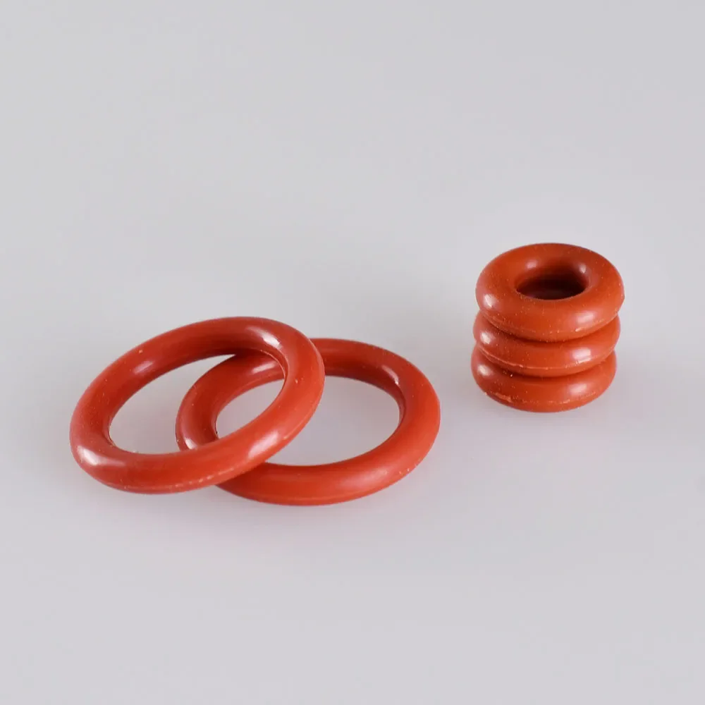 Red Silicone O-Ring Gaskets - Food Grade Waterproof Insulated Sealing Rings