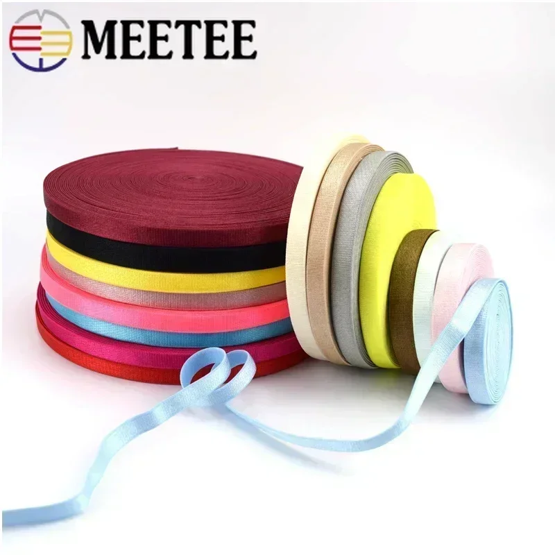 10 미터 10mm 나일론 속옷 탄성 밴드 브래지어 스트랩 바느질 고무 밴드 의류 장식 스프링 웨빙 테이프 DIY 액세서리