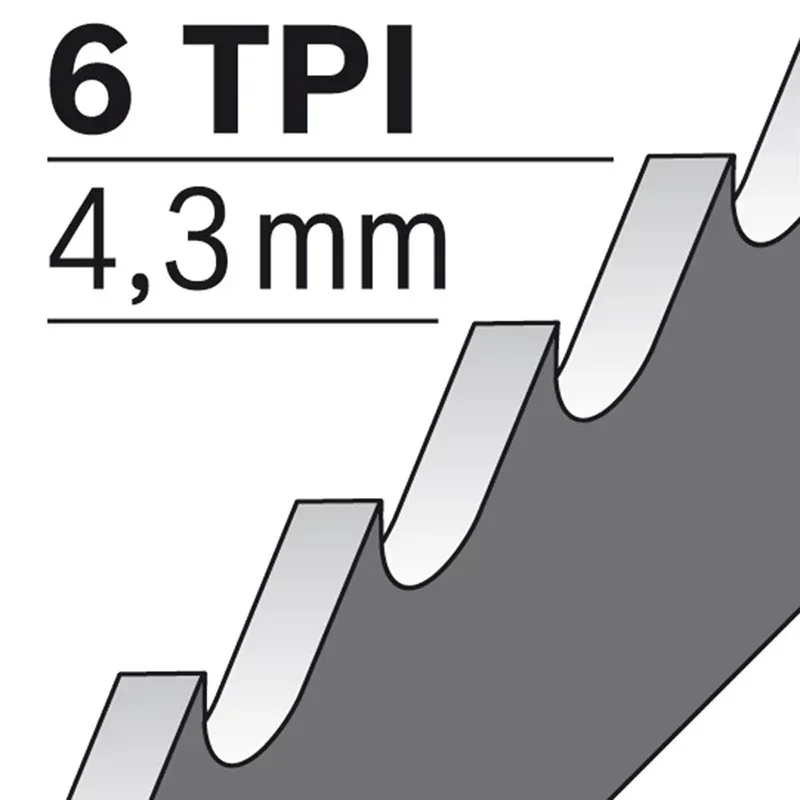 150mm 6" Hcs Reciprocating Sabre Saw Blades For Wood Plastic Pruning 6TPI Jigsaw Blade PFZ480E PFZ550E PFZ600E Garden Saw