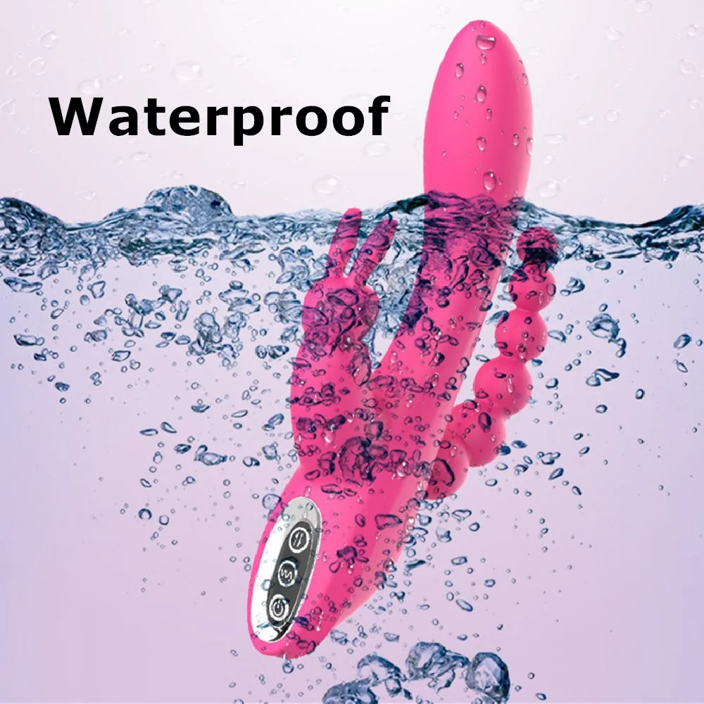 Trident Rabbit Dildo dick Vibrators Vagina Anal Sex Toys Women's Strong Vibrator penetration anal Sex Toys for Woman JoinJJtoy