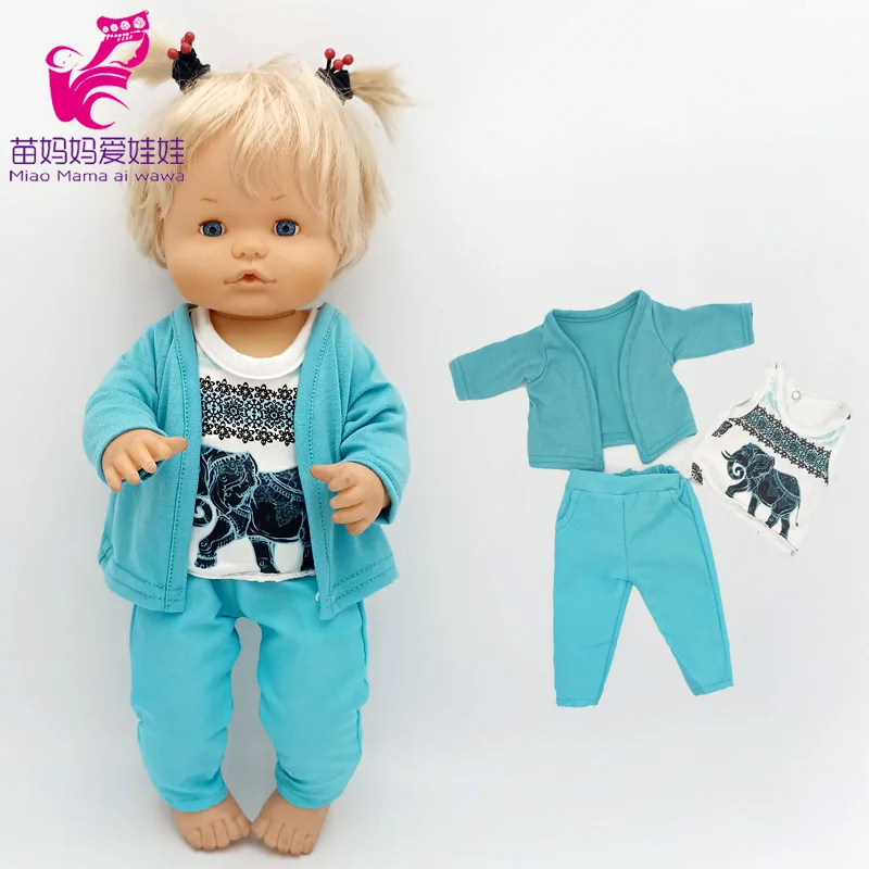 

Doll Clothes Coat T-shirt Pants Nenuco Ropa Y Su Hermanita 17 Inch Baby Doll Costumes Birthday Gifts