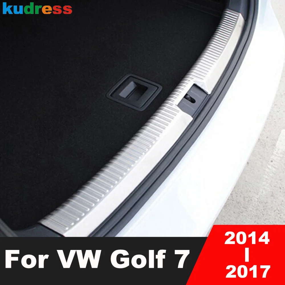 Внутренняя крышка багажника из нержавеющей стали для Volkswagen VW GOLF 7 2014-2016 2017 бампер