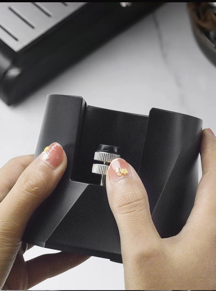 Description Picture 5 of itemSpiral Coffee Tamper Station Height Adjustable Bottom Anti Slip Black Powder Pressing Base Coffee Machine Handle Storage Seat