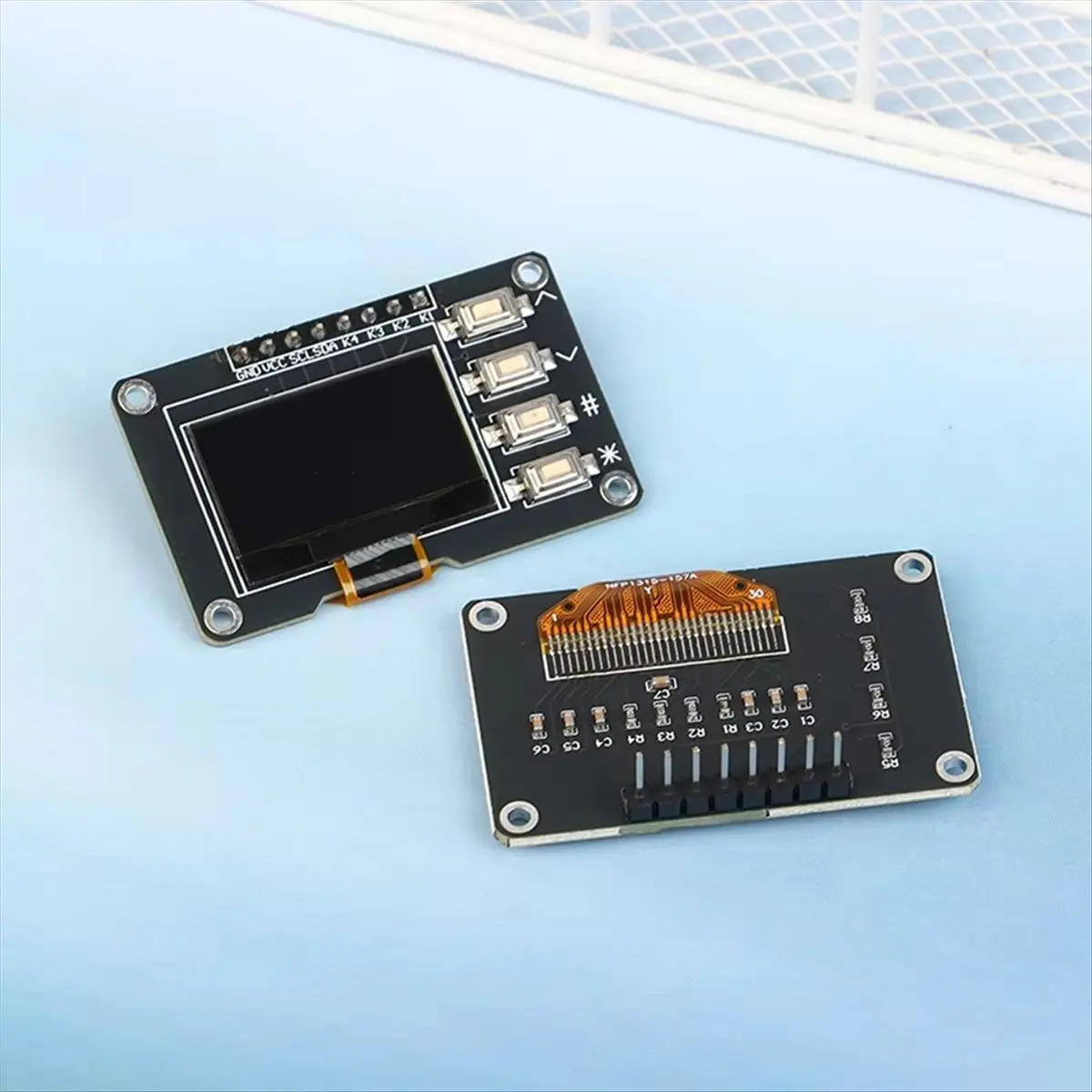 19K 전자제품 액세서리,0.96인치 OLED 디스플레이 12864 모듈 IIC SSD1315 블루(블랙)