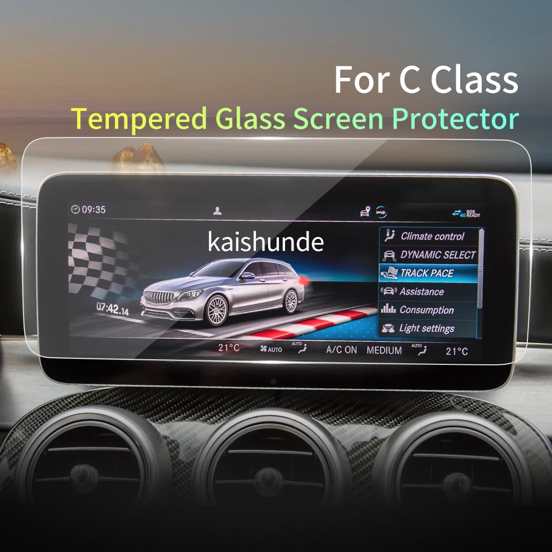 

For Benz C Class 2023 Car Sticker Screen Protector Tempered Glass Protective Film Navigation Automotive Auto Accessory 10.25inch
