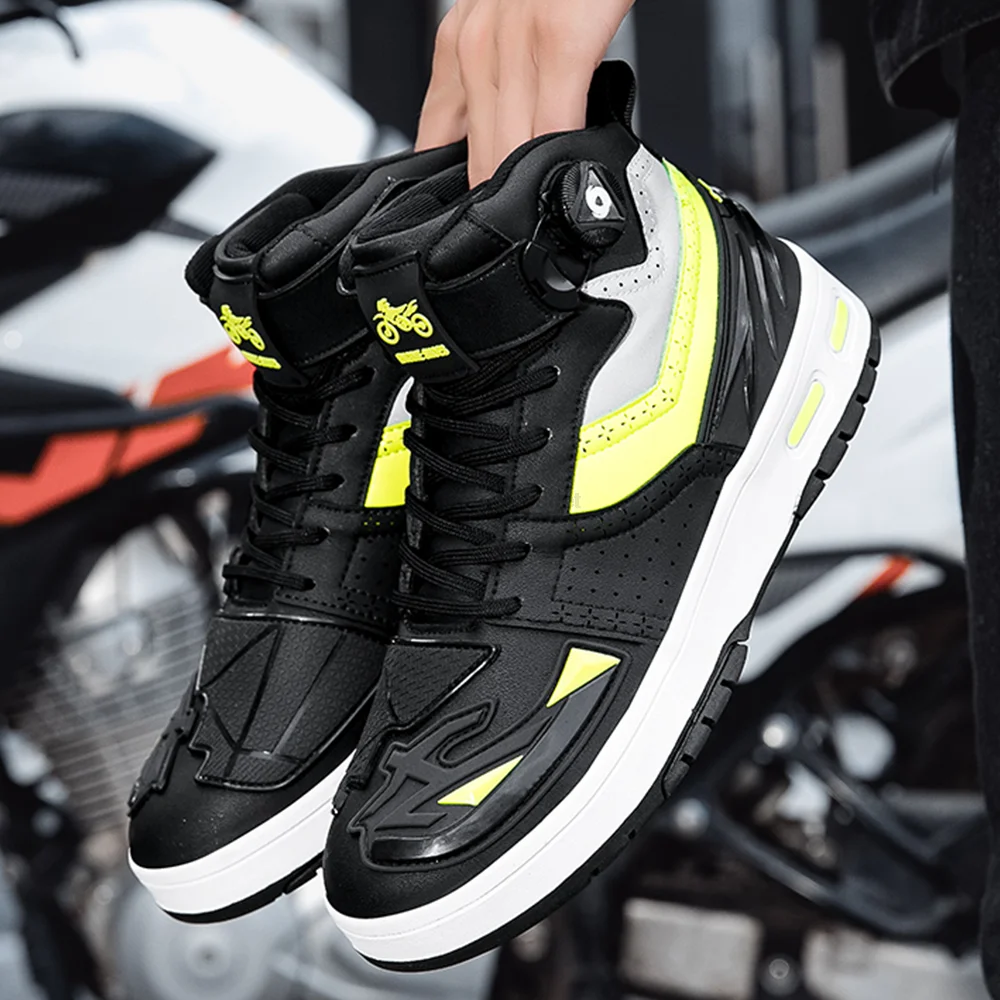 

Motorcycle Shoes Urban Off-road Motorcycle Board Shoes Breathable Anti-collision Anti Slip Motorcycle Shoes Rotating Buckle