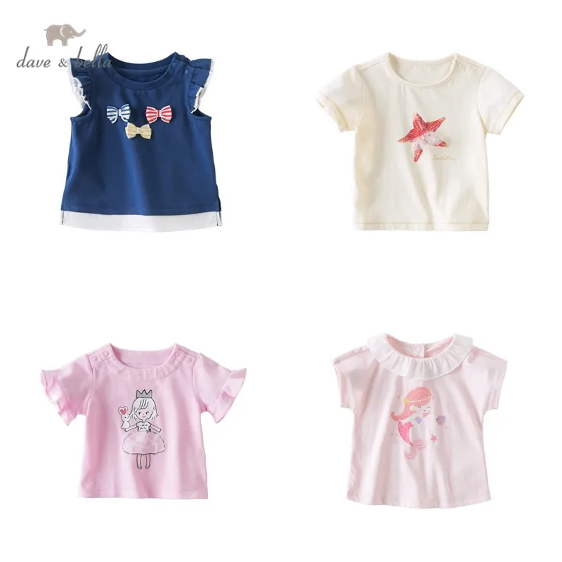 Детская летняя футболка с коротким рукавом и мультяшным принтом | одежда обувь
