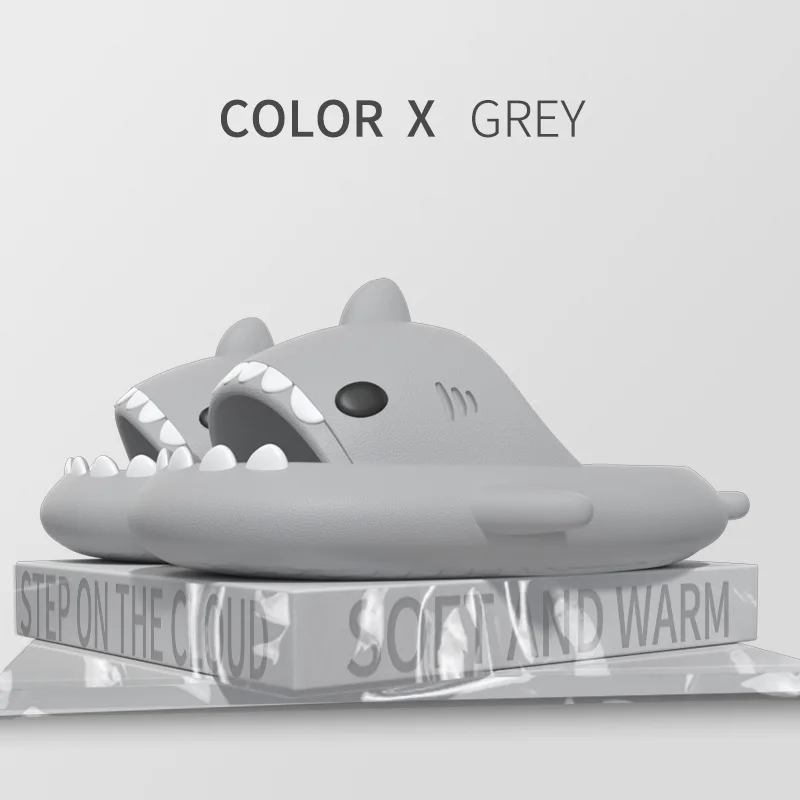 Slippers Sandals Shoes Summer Shark Slippers Women Slides Men Bathroom Flip Flops Home Anti-Skid Flat Shoes Outdoor Children Slippers Sandals
