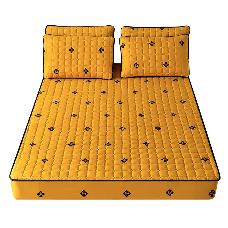 Air Permeable Quilted Mattress Cover Soft Sanding Fabric Bed Pad Protector Cover Twin King Bed