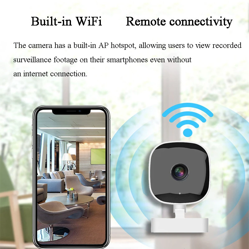 WiFi Camera Mini 4K IP/AP Remote Monitor Cloud Storage 2-way Audio Motion Detection Camcorder Surveillance Security 2025