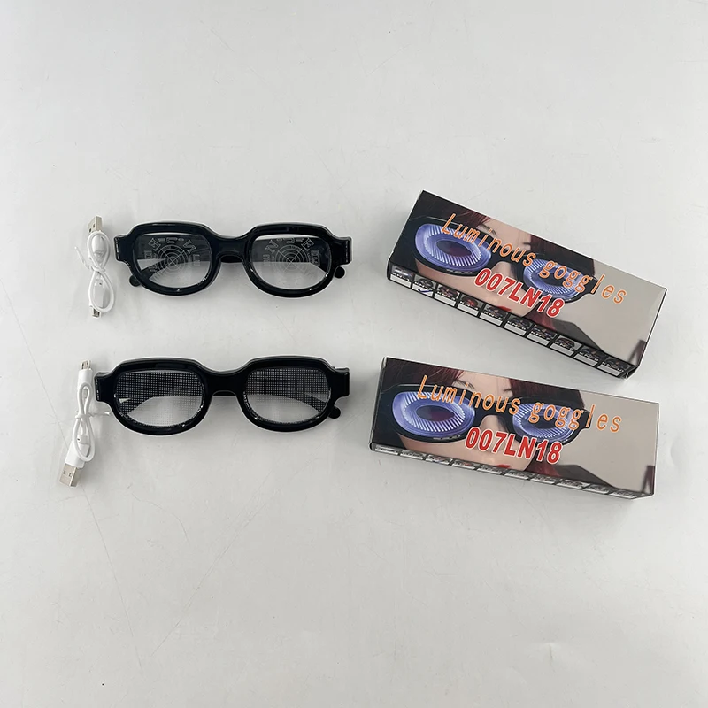 LED Light-Up Glasses Cyberpunk Style Cosplay Accessory for Adults (Generic)