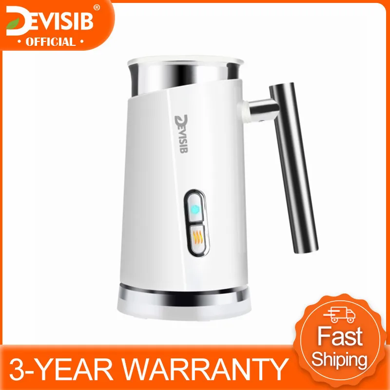 Devisib Milk Frother 3 In 1 Electric Steamer For Making Latte