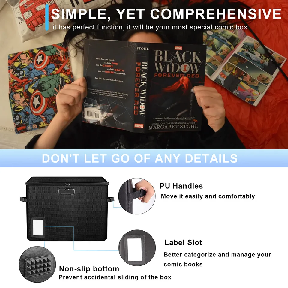 Fireproof Waterproof Comic Organizer Storage Box