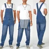 2025 Men's Denim Overalls Cargo Trousers for Men Fashion Bib Jeans Jumpsuit Oversized Pants Clothing Male Straight Streetwear 2