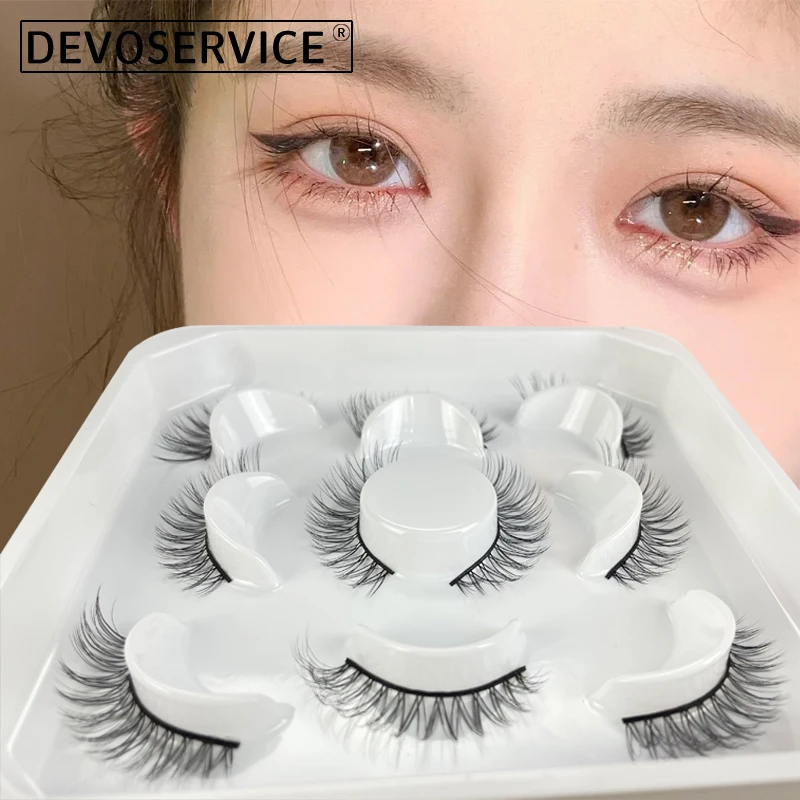 

DEVOSERVICE Lashes Make Up Косплей Dramatic False Eyelashes Fluffy Soft Wispy Natural Eyelash Reusable Eye Lash Extension Cilios