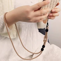 Chaîne de suspension à Long cou, lanière de téléphone portable tissée à la main, solide et longue réglable, double usage, pendentif Anti-perte pour téléphone 6