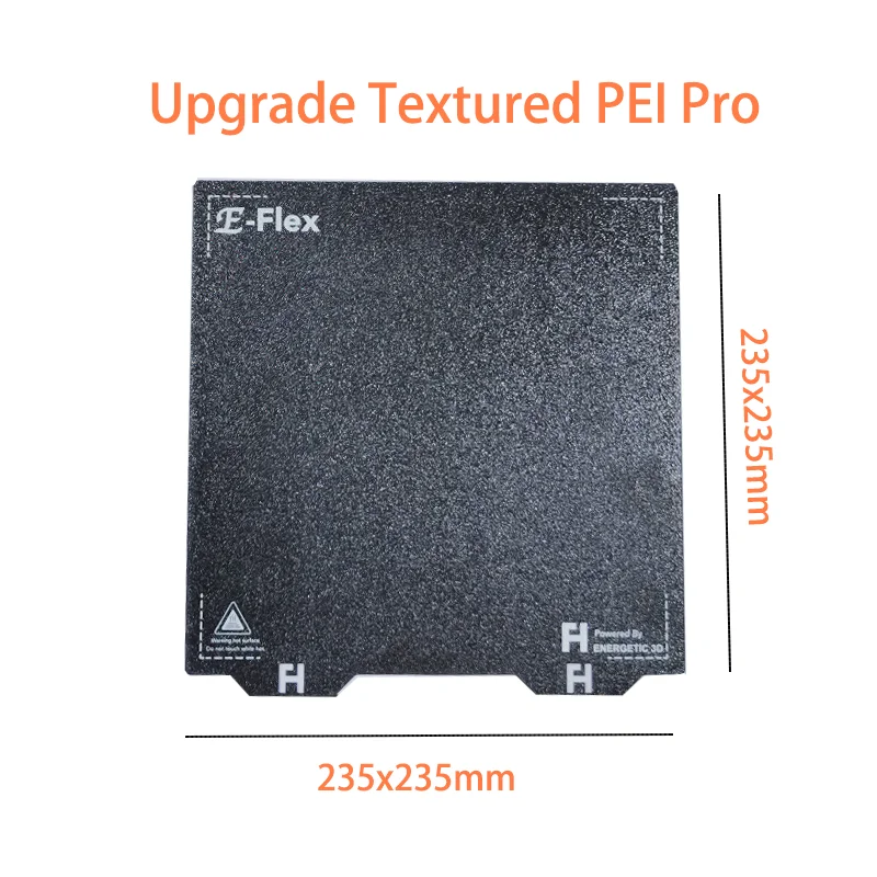 Energetische flexible Pei-Bau platte 235x235mm Doppelseiten-Upgrade strukturiertes Pei Pro Sprin Stahlblech für Ender-3 Serie, Kobra – Detail 6