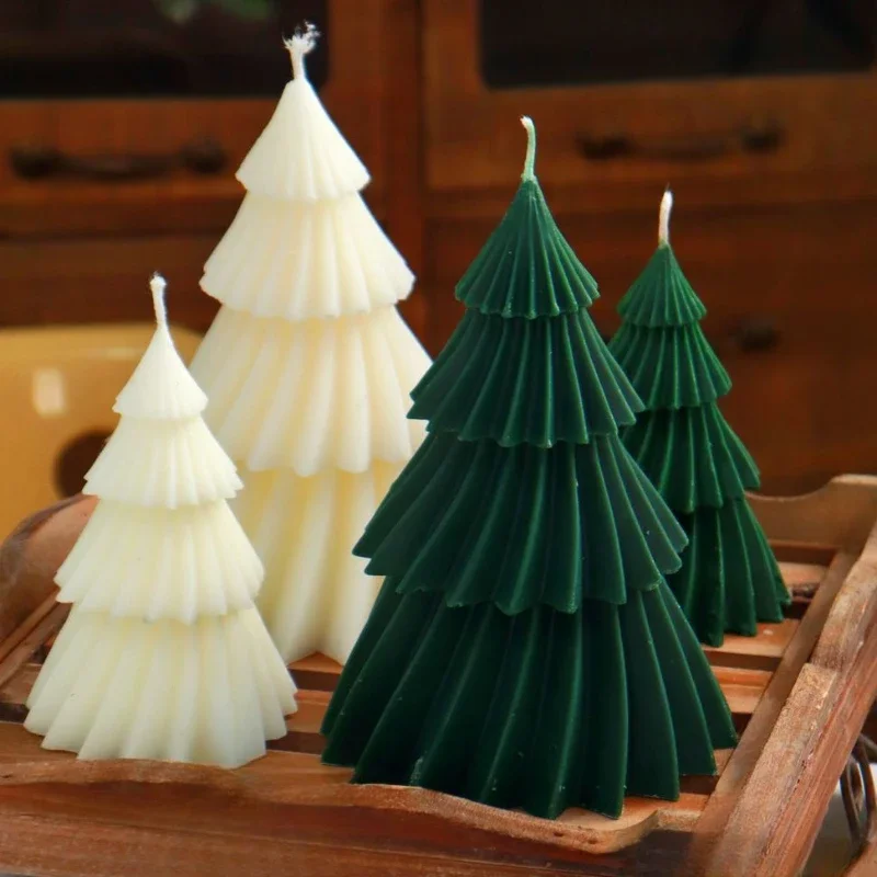 Description Picture 6 of item3D  Christmas Tree Candle Silicone Mold DIY Christmas Candle Making Handmade Soap Plaster Resin Mold Christmas Gift Home Decor
