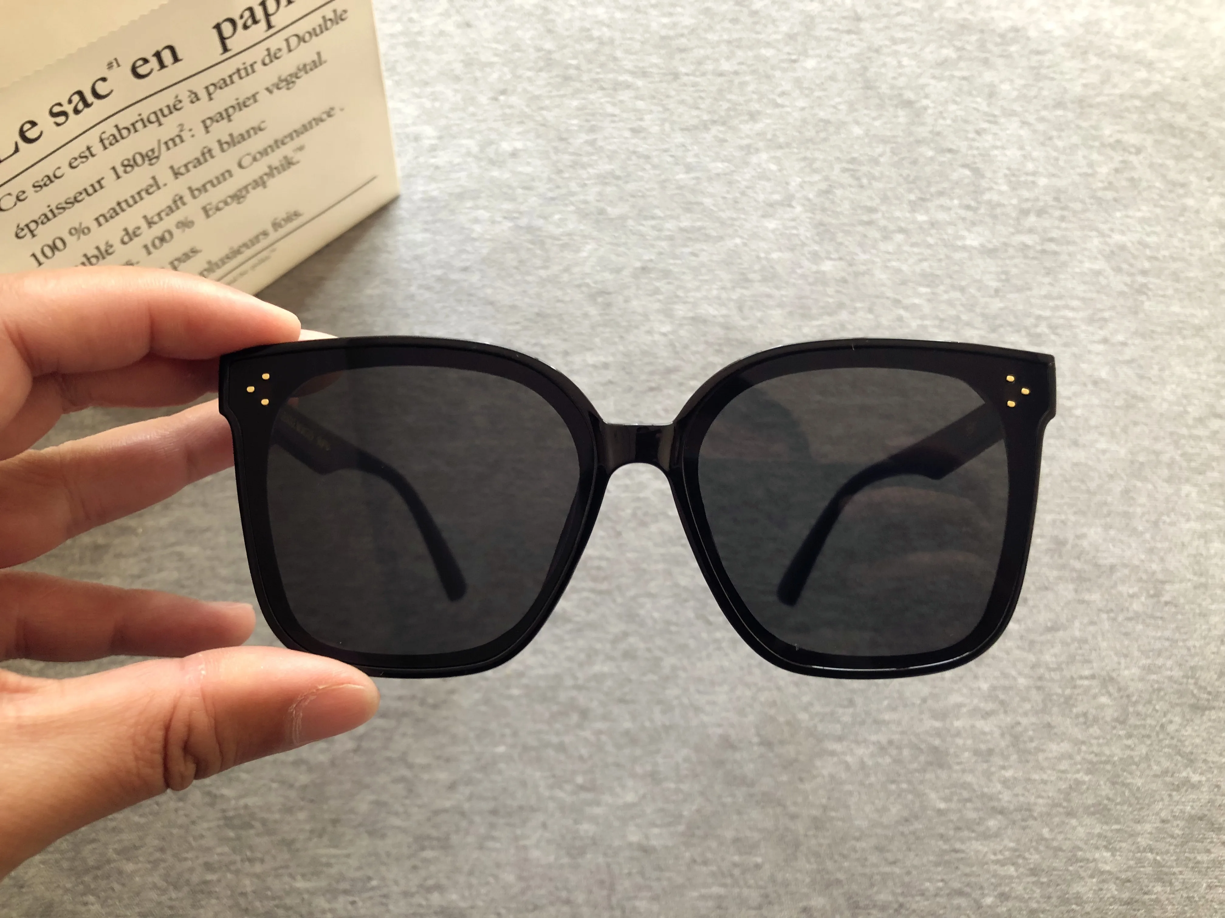 big black sunglasses 2022 Brand New Korea Gentle Design GM Sunglasses Fashion Women Large Frame Sunglass Lady Vintage High Quality Sun Glasses HER oversized square sunglasses