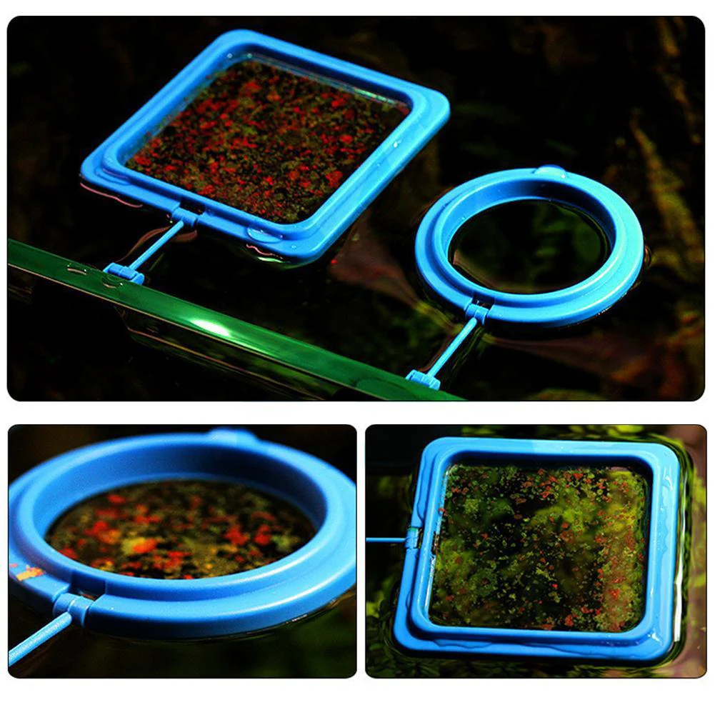 1pcs PVC Fish Food Feeding Ring Aquarium Fish Tank Fish Feeder For Tropical Fish Food Feeding Assistant Drop Shipping