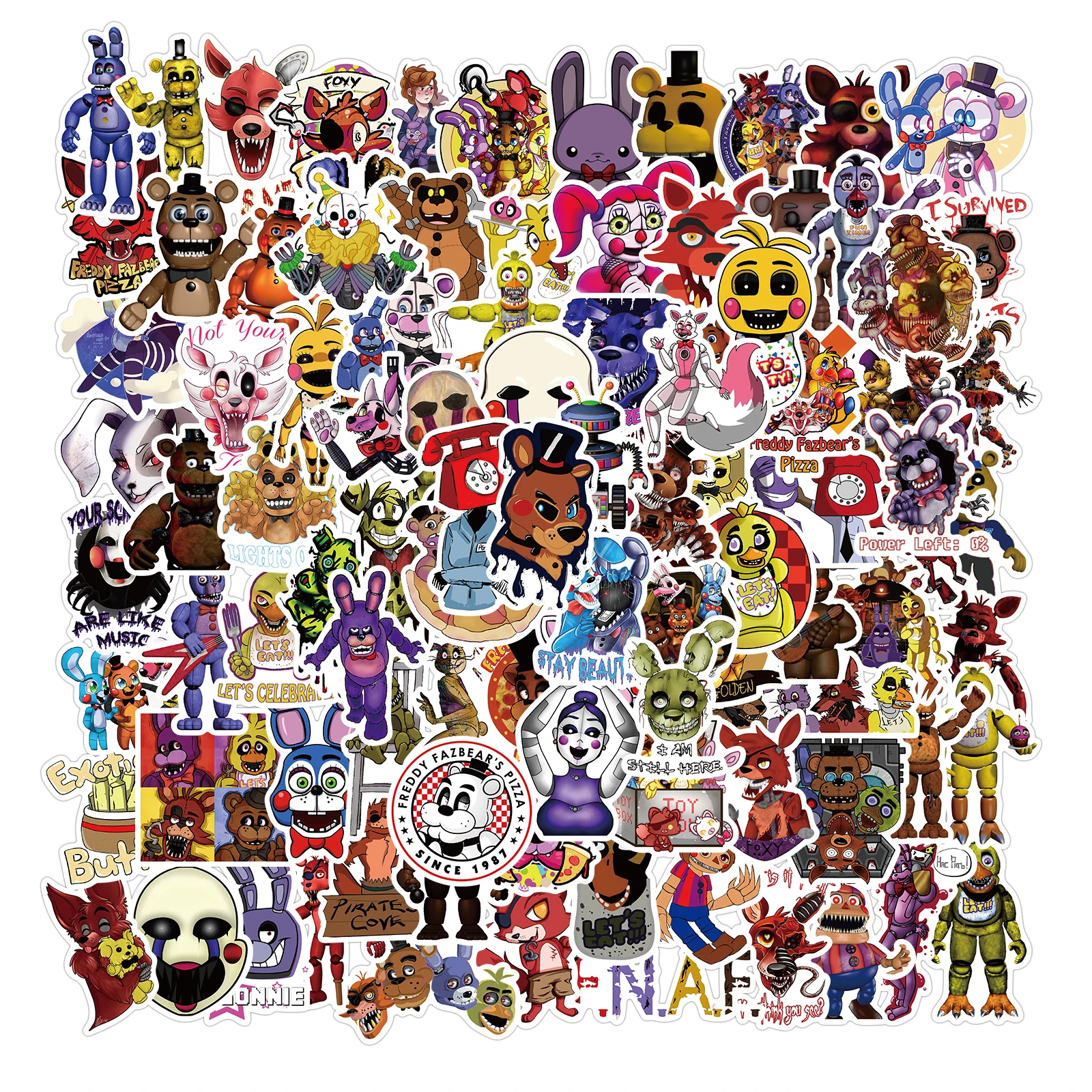 50/100pcs 노트북 스케이트 보드 전화 오토바이 수하물에 대 한 애니메이션 FNFA 데칼 스티커 어린이 선물 스티커 낙서