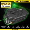 NITECORE NPL25 GL Compact Tactical Light  900 lumens headlamp with a convenient rapid battery for Pistol Airsoft Picatinny Rail 1
