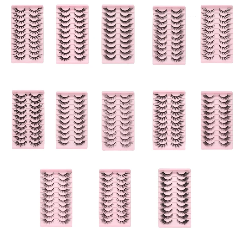 

Cat Eye Lashes Extension Foxes Eye Faux Mink Lashes Natural 5Pairs Fake Eyelash Drop Shipping